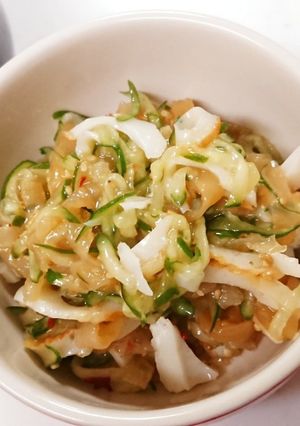 簡単!中華くらげときゅうり・竹輪の和え物-レシピのメイン写真
