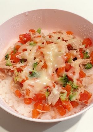 【離乳食完了期】パプリカとツナのドリア風-レシピのメイン写真