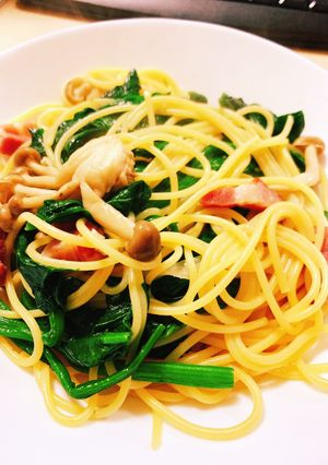 えのき&ベーコンとほうれん草パスタ-レシピのメイン写真