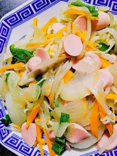 フィッシュソーセージ入り野菜炒め-レシピのメイン写真