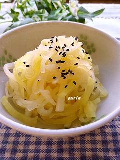 レンジで簡単!大根の沢庵和え-レシピのメイン写真