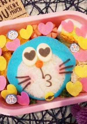 バレンタイン ラブチュー ドラえもん弁当-レシピのメイン写真