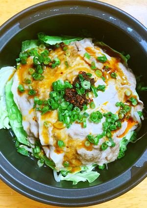 【学生】レンチン豚蒸し野菜-レシピのメイン写真