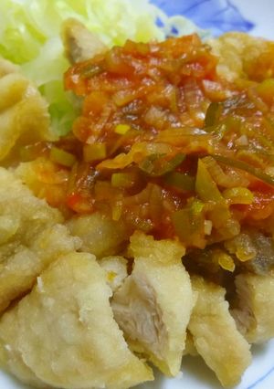 【病院】揚げ鶏チリソース【給食】-レシピのメイン写真