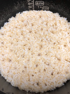 玄米のびっくり炊き メモ 炊飯鍋-レシピのメイン写真