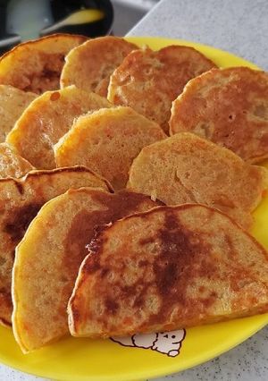 りんごと人参のもちもちパンケーキ-レシピのメイン写真