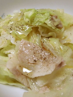 電子レンジでキャベツと豚バラの重ね蒸し-レシピのメイン写真