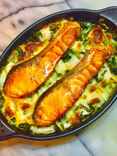 No2350サーモン大根春菊チーズ焼き-レシピのメイン写真