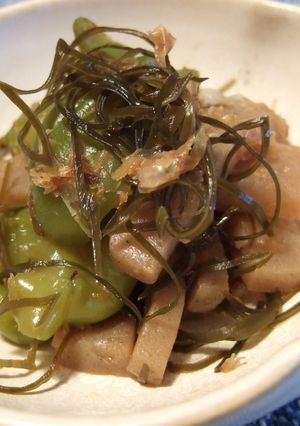 ピーマンとこんにゃくの炒め物-レシピのメイン写真