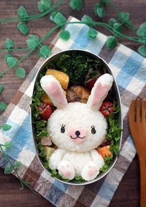 キャラ弁　全身うさぎのモフィー-レシピのメイン写真