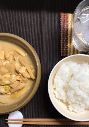 ご飯のおかずに♪筍と油揚げの卵とじ-レシピのメイン写真