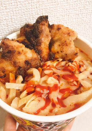 蒙古タンメン　穂先メンマ　唐揚げ-レシピのメイン写真