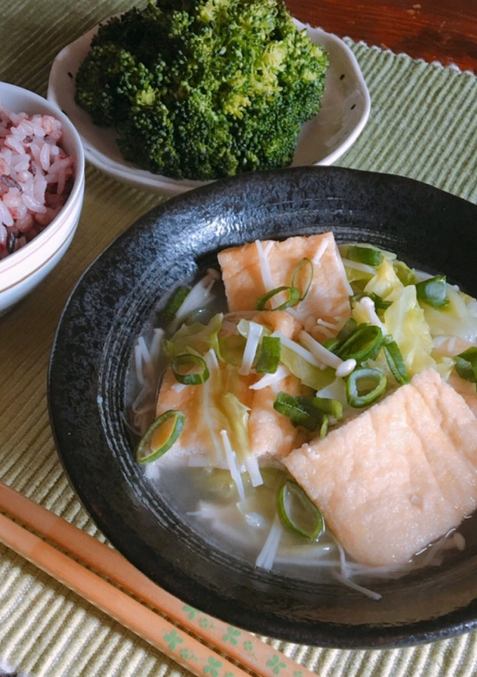 簡単白だしスープ♡キャベツ＆うかし揚げ-レシピのメイン写真