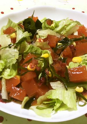 トマト寒天入り海藻サラダ-レシピのメイン写真