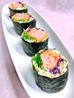 メンチと野菜も海苔で太巻き!-レシピのメイン写真