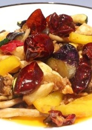 ベジ♪マコモダケと旬野菜のピリ辛炒め-レシピのメイン写真