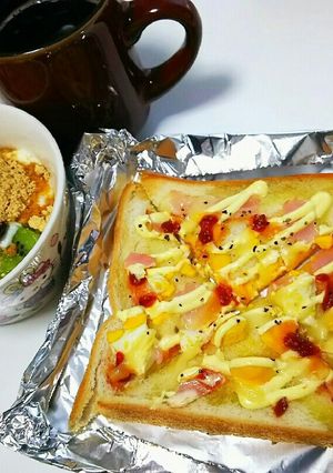 子供と朝ごはん♪ベーコンエッグトースト♪-レシピのメイン写真