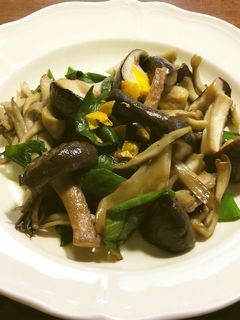 SDGs 茸と長葱の葉の炒め物-レシピのメイン写真