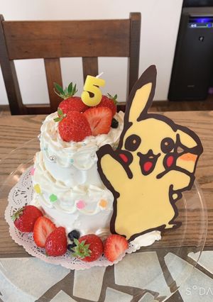 ピカチュウのバースデーケ-レシピのメイン写真