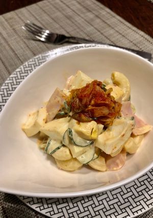 キムチ入り玉子マカロニサラダ-レシピのメイン写真