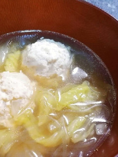 ふわふわ鶏団子のおかわりスープ*・-レシピのメイン写真