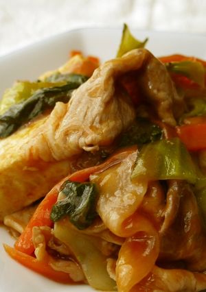 簡単中華♪豚肉と豆腐の甘酢炒め-レシピのメイン写真
