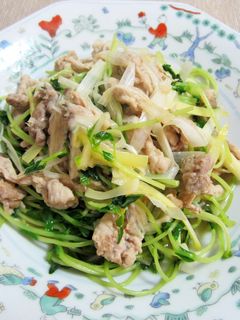 豆苗と豚肉の炒めもの-レシピのメイン写真