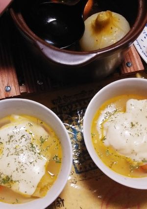 オニオンスープ(簡単)まるごと新玉葱-レシピのメイン写真