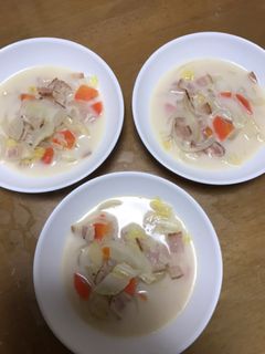 白菜とベーコンのクリーム煮♪-レシピのメイン写真