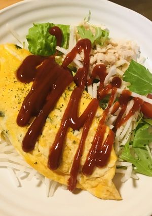 ホウレン草をまるっと包んだオムレツ-レシピのメイン写真