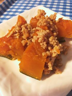 味が染み染み〜かぼちゃのそぼろ煮-レシピのメイン写真
