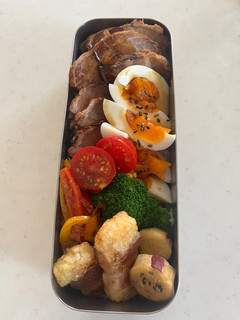 息子弁当35焼き豚卵飯-レシピのメイン写真