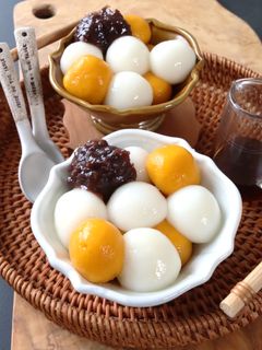 つるんともっちり♪かぼちゃ白玉-レシピのメイン写真
