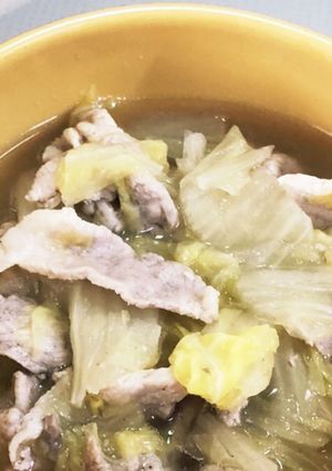 豚こまと白菜のスープ(´꒳｀)ﾎｯｺﾘ-レシピのメイン写真
