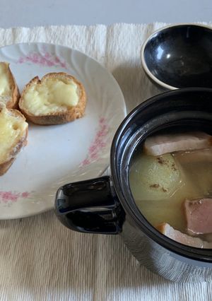 炊飯マグで玉ねぎ丸ごとスープ-レシピのメイン写真