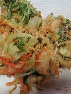 貴女風味で白葱水菜のかき揚げ♥ゆりさん風-レシピのメイン写真