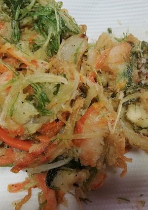 貴女風味で白葱水菜のかき揚げ♥ゆりさん風-レシピのメイン写真