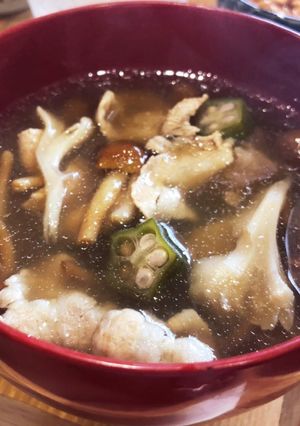 おくら・なめこのネバネバご馳走すまし汁-レシピのメイン写真