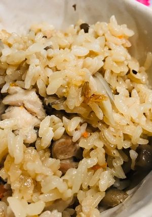 ゴボウ入り鶏炊き込みご飯（2合）-レシピのメイン写真