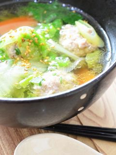 ふわふわ肉団子の具たくさんスープ♬-レシピのメイン写真