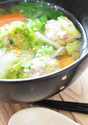 ふわふわ肉団子の具たくさんスープ♬-レシピのメイン写真