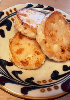 鶏豆腐ミンチ１「レンコンはさみ焼」-レシピのメイン写真