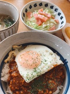 キーマカレー丼-レシピのメイン写真