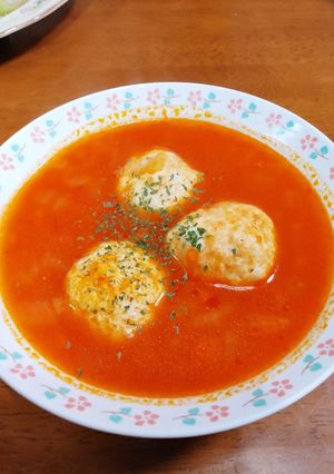 チーズ入り鶏団子のミネストローネ-レシピのメイン写真