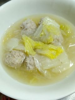 肉だんごと白菜のスープ-レシピのメイン写真
