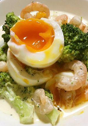「海老ブロ卵サラダ♪」-レシピのメイン写真