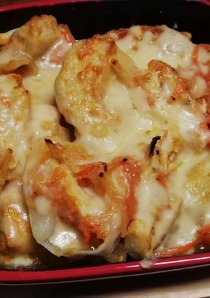 余ったお餅とチキンのトマトチーズ焼き☆-レシピのメイン写真