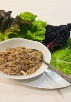 ひき肉の辛味噌炒め レタス包み-レシピのメイン写真