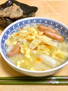 ねぎとウインナーの酸辣湯風ぽかぽかスープ-レシピのメイン写真