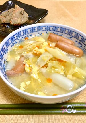 ねぎとウインナーの酸辣湯風ぽかぽかスープ-レシピのメイン写真